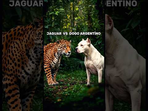 Jaguar Vs Powerful Dog Dogo Argentino Rottweiler Doberman Dog Jaguar Shorts Animals Pitbull