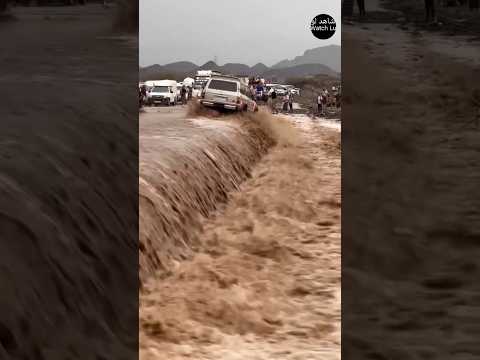 سيول في اليمن و تهور السائقين
