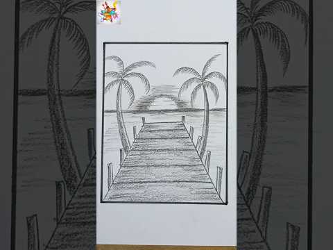 رسم منظر طبيعي سهل بقلم الرصاص Mazaganart Drawing Art رسم منظر طبيعي