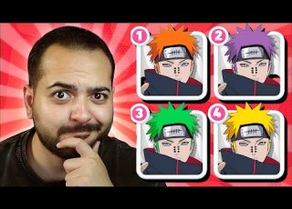 تحدي 5 ثواني تخمين لون شعر شخصيات ناروتو