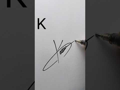 Diy K Letter Stylish Autograph Signature Design Art