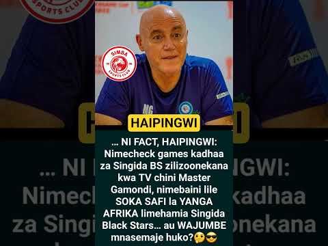 SOKA SAFI La YANGA AFRIKA Limehamia Singida Black Stars Au WAJUMBE Mnasemaje Huko