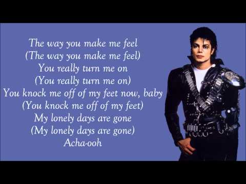 Michael Jackson The Way You Make Me Feel Lyrics Video