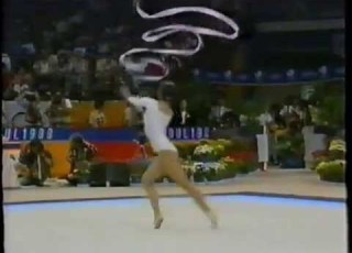 HE Xiaomin CHN Ribbon 1988 Seoul Olympics AA Final