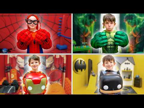 روضة الأبطال الخارقين لعبة الغميضة في غرف الألوان