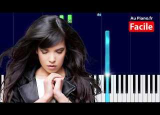 Indila Dernière Danse Piano Tutorial Synthesia EASY