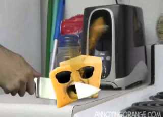 Annoying Orange Death Knife Attack Agent Cheese