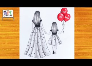 Mother S Day Drawing رسم عن عيد الام رسم رسم عيد الام رسومات رسم بالرصاص