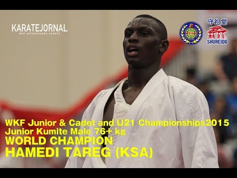 WKF2015 Junior Kumite Male 76 Kg World Champion HAMEDI TAREG KSA