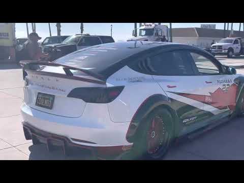 Tesla Model 3 With Speaker Engine Sound Must Watch