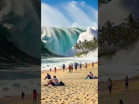 Tsunami Slams The Beachfront Without Warning