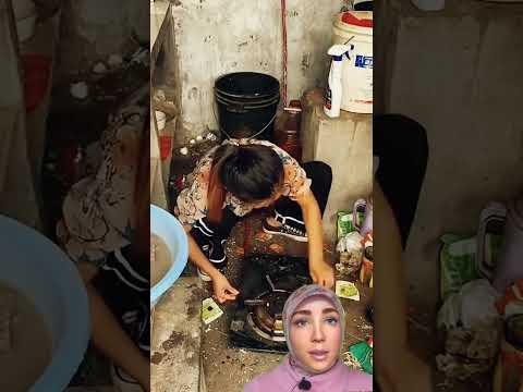 الست الصينيه الشاطرة فى تنضيف مطبخها