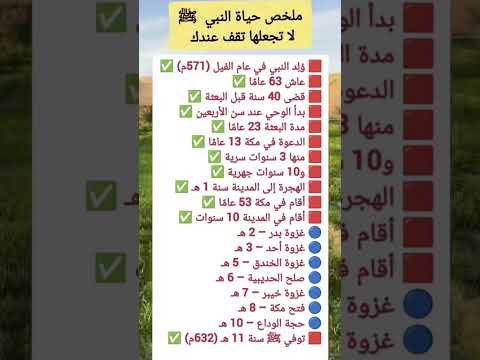 ملخص حياة الحبيب المطصفي صلي الله عليه وسلم اكسبلور