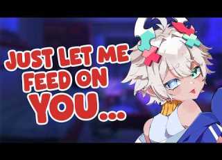  Smug Femboy Vampire Helps Lull You To Sleep M4M Kissing Feeding Hair Petting ASMR