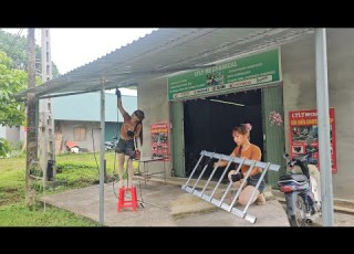  The Genius Girl Built The Bridge Leading To Her Own Repair Shop All By Herself
