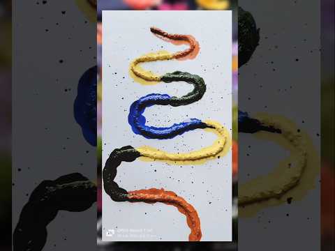 Easy Beautiful Thread Painting Design String Pull Technique How To Paint Using Thread Shorts