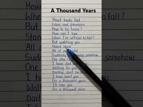 Heart Beats Fast Colors And Promises Song Lyrics Athousandyears Lyrics Song Shorts Trending