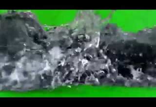 كروما شاشه خضراء للمونتاج مياه الشلال تتجه نحوك Green Screen 