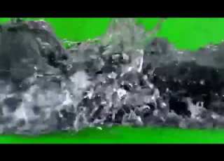 كروما شاشه خضراء للمونتاج مياه الشلال تتجه نحوك Green Screen