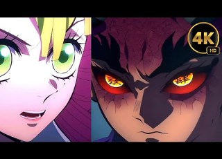Mitsuri VS Hantengu Demon Slayer S3 EP 10 4K 60 FPS