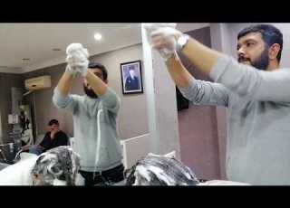 ASMR Turkish Barber Hair Washing Head Neck Shoulder Massage To Marjinal Man Who Have So Long Hair