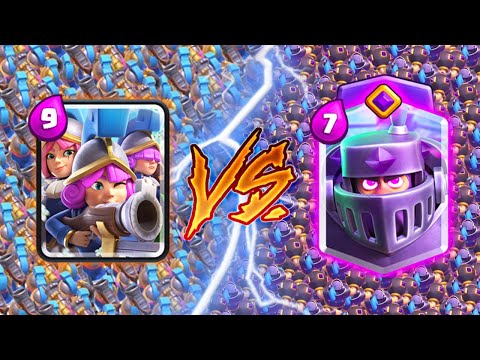 REWORKED THREE MUSKETEERS Vs EVOLVED MEGA KNIGHT Clash Royale Challenge