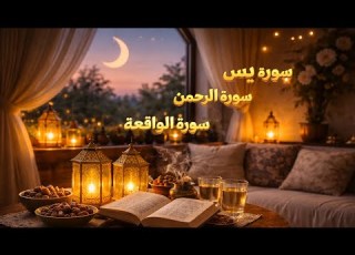 سورة يس والرحمن والواقعة كاملة بصوت الشيخ علي الحذيفي