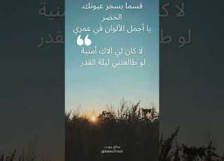 تكلم العربية الفصحي قسما بسحر عيونك الخضر