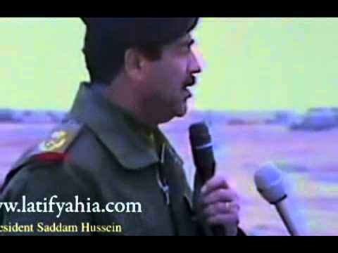 صدام حسين يودع جنوده بالجبهة اثناء حرب ايران صدام حسين يودع جنوده بالجبهة اثناء حرب ايران