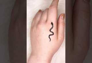 رسم افعى بالحنة رسومات ناعمة كيوت