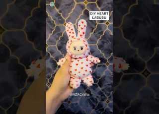 EASY DIY Of HEART LABUBU Plushie From Socks 623 Diy Gift Viral Shorts Asmr Usashorts