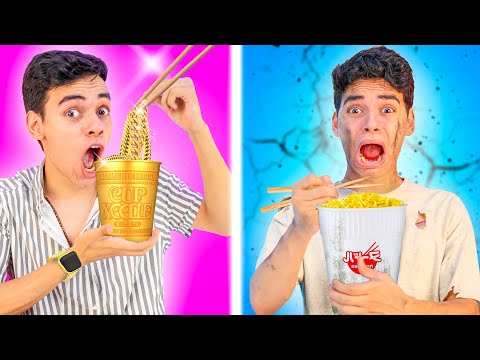 تحدي الغني ضد الفقير اغلي اندومي ضد ارخص اندومي