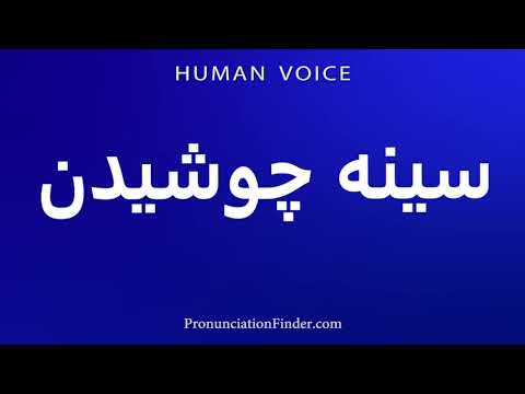 How To Pronounce سینه چوشیدن