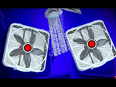 SHOWER BOX FAN SOUND With Dim Screen White Noise Sleep