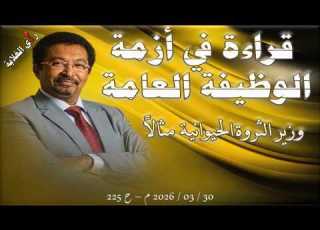 قراءة في أزمة الوظيفة العامة وزير الثروة الحيوانية مثالا 30 03 2026 م ح 225
