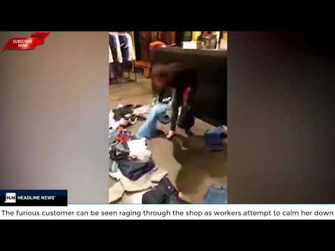 شاهد ماذا فعلت فتاة لبنانية بمحل ملابس رفض إعادة ما اشترته