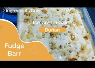  2 INGREDIENTS ONLY FUDGE BARR DURIAN ICE CREAM CAKE Miracle Vlogs