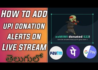 How To Add Paytm Phone Pay Gpay Donation Alerts On Live Stream Telugu How To Set Donation Alerts