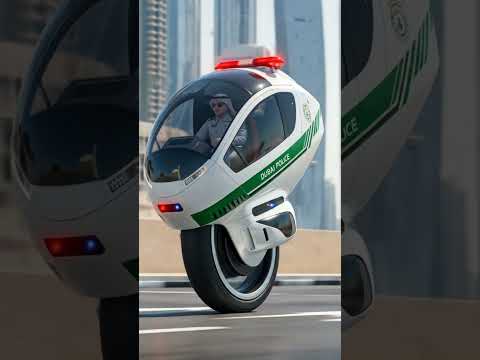 Dubai Police Unveils Futuristic One Wheel Patrol Vehicle
