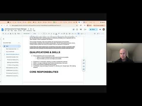 Project Manager Hiring Video