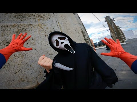 SPIDER MAN VS GHOSTFACE PARKOUR POV CHASE SPIDER MAN VS GHOSTFACE PARKOUR POV CHASE