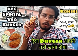 KFC Special Veg Burger Rohini Delhi Crazy Chef Rohini Best Burger Shop In Delhi Street Food Foodie