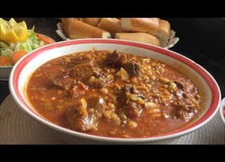 طريقة عمل طبيخة الحلبة الليبية او طبيخة البقوليات تقدم في مناسبة المولود الجديد لذيذة جدا