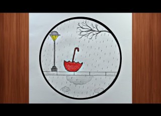 رسم سهل رسم فصل الشتاء رسم منظر طبيعي سهل بالرصاص للمبتدئين خطوة بخطوة تعليم الرسم رسم وتلوين