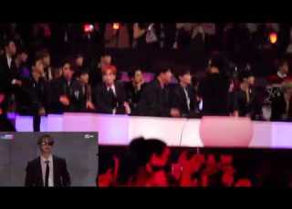 HD FANCAM 171201 2017 MAMA IN HONG KONG EXO SJ TAEMIN S REACTION OF BTS MIC DROP