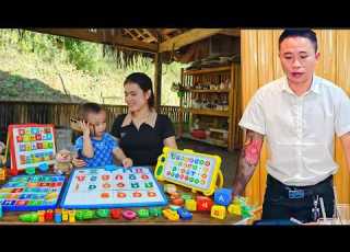 Learning The First Letters With My Son My Husband Called To Check In While He Was Away On Business