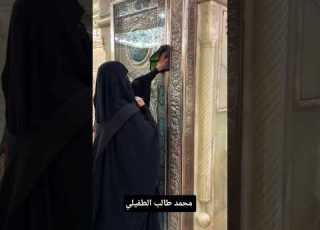 خادمات حرم الامام اين ع يتشرفن باعمار تنظيف وتعطير جدران الحرم المطهر