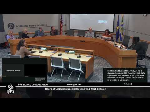 2026 03 31 Board Of Education Special Meeting And Work Session