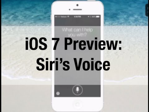 IOS 7 Preview Siri S Voice
