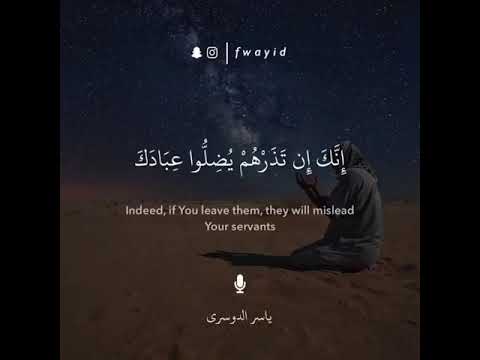 وقال نوح رب لا تذر على الارض من الكافرين ديارا ياسر الدوسري